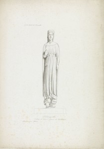Sculptuur van Ultrogothe, koningin der Franken