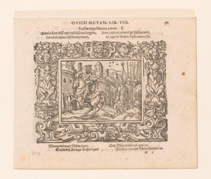 Scylla kijkt naar Minos vanaf de muren van het kasteel