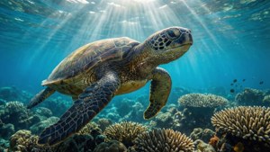 Sea Turtle in Reef