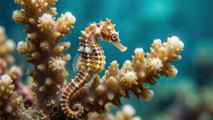 Seahorse on Coral