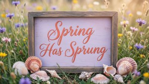 Seashells & Spring Sign