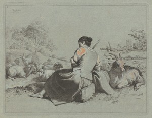 Seated Shepherdess