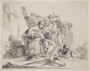 Seated Youth Leaning Against an Urn