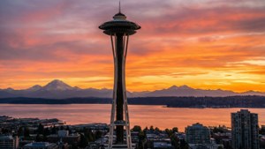Seattle Sunset Panorama