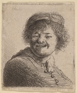 Self-Portrait in a Cap: Laughing