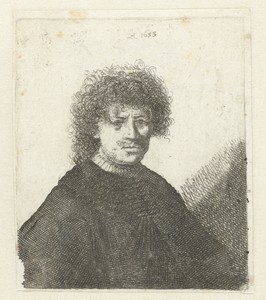 Self-portrait in a cloak with a falling collar: bust