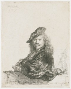 Self-portrait, Leaning on a Stone Sill