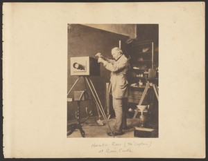 [Self-portrait preparing a Collodion plate]