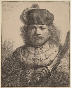 Self-Portrait with Raised Sabre