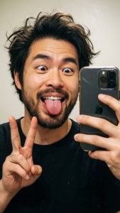 Selfie Goofy Face
