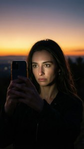 Selfie Over Sunset