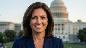 Senator Smiles at Capitol