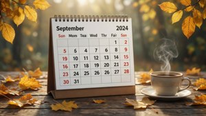 September Calendar Desk