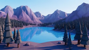 Serene Lake Poly