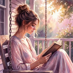 Serene Mom Bun Reading
