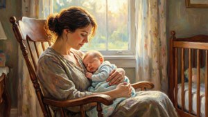 Serene Mother and Baby