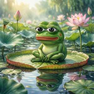 Serene Pond Pepe