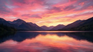 Serene Sunset Lake