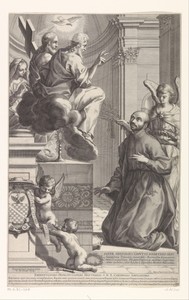 Sertorio Caputo voor de heilige Drieënheid