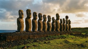 Seven Moai at Golden Hour