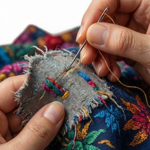 Sewing Fabric Patch