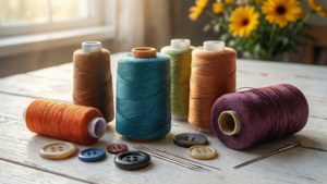 Sewing Supplies Flat Lay
