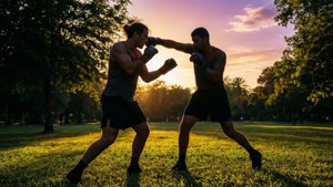 Shadow Boxing at Dusk