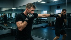 Shadow Boxing in Blue