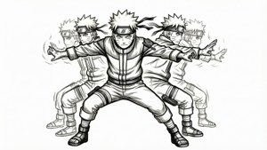 Shadow Clone Line Art