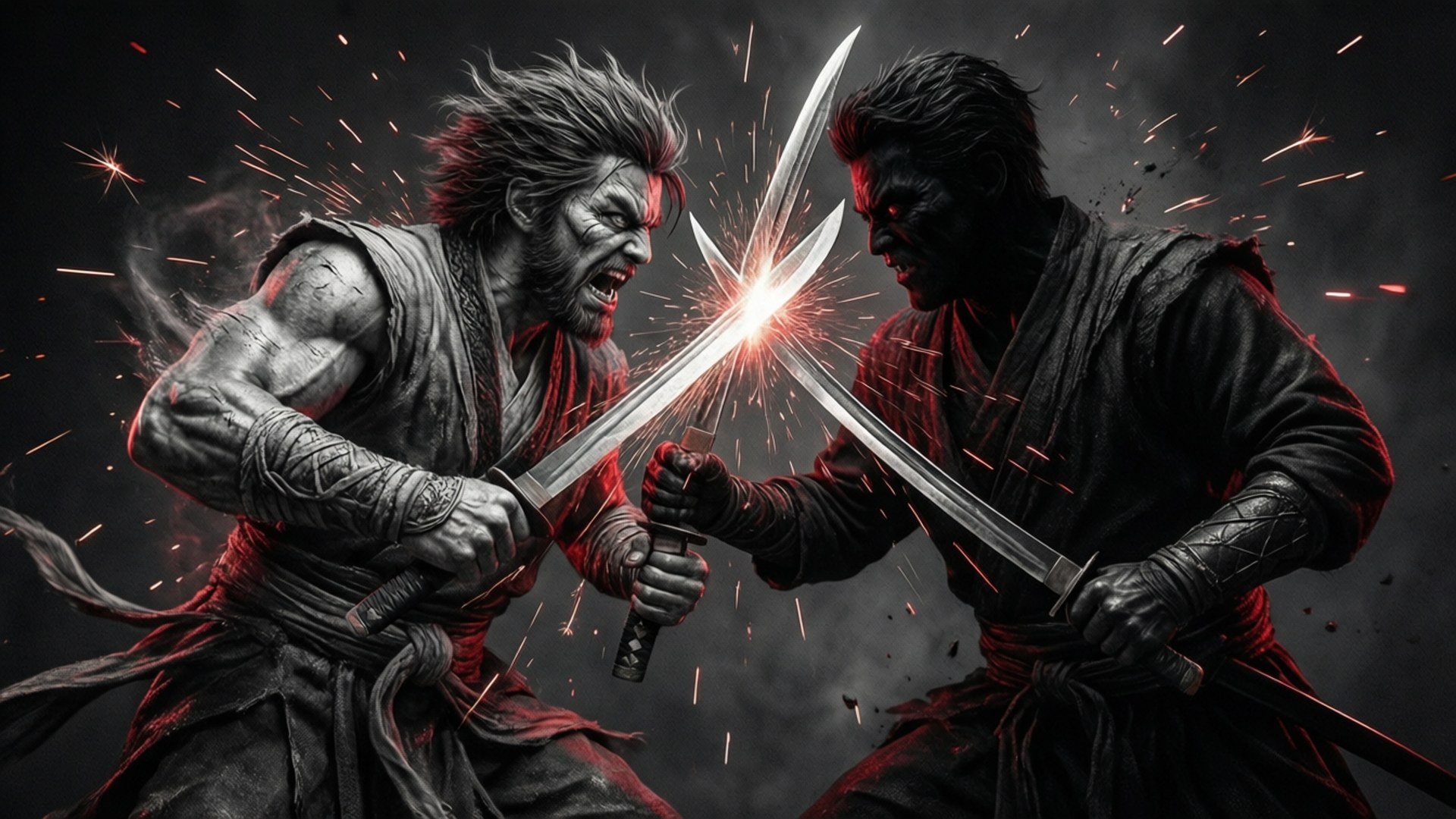 Shadow Duel by Wallpapers.art Studio