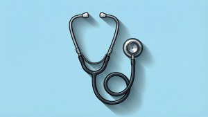 Shadowed Stethoscope Clipart