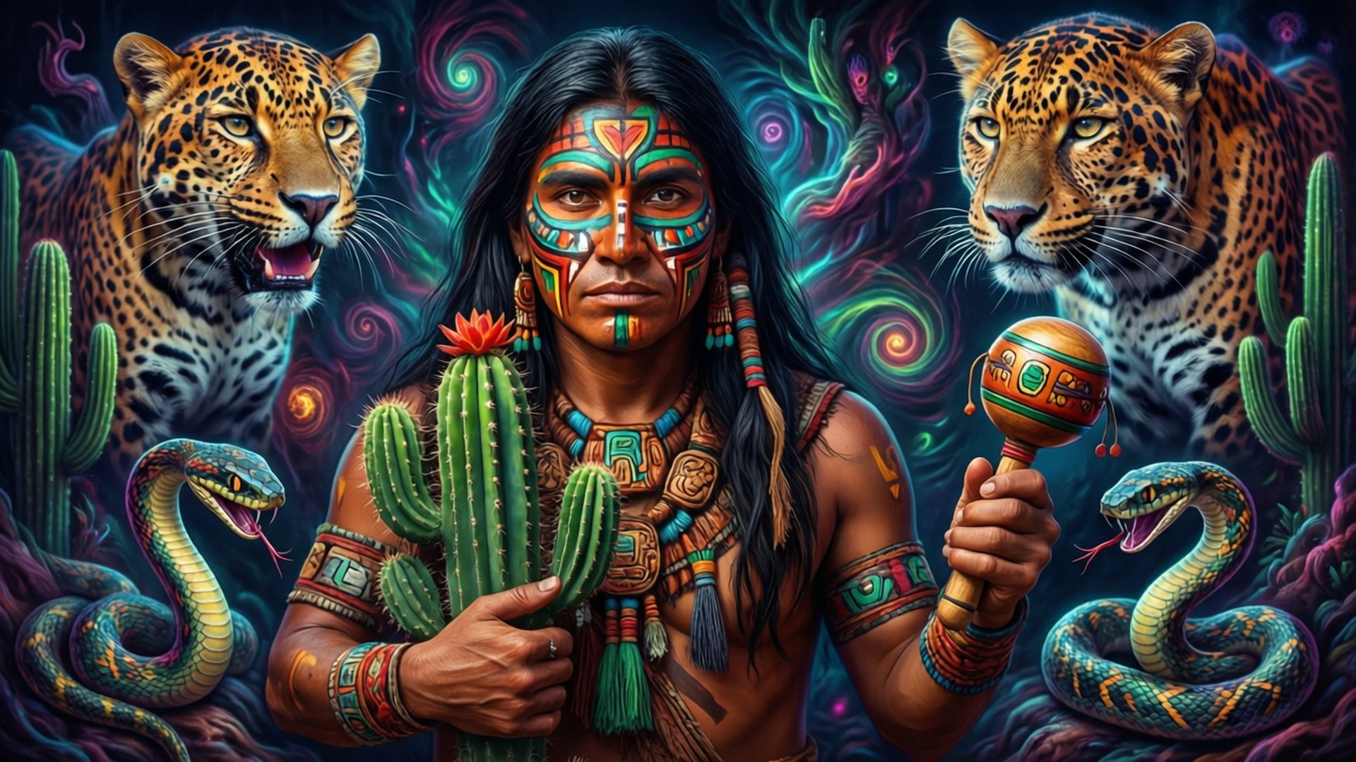 Shaman's Visionary Trance by Wallpapers.art Studio