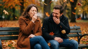 Shared Laugh After Sneeze