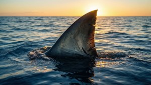 Shark Fin at Sunset