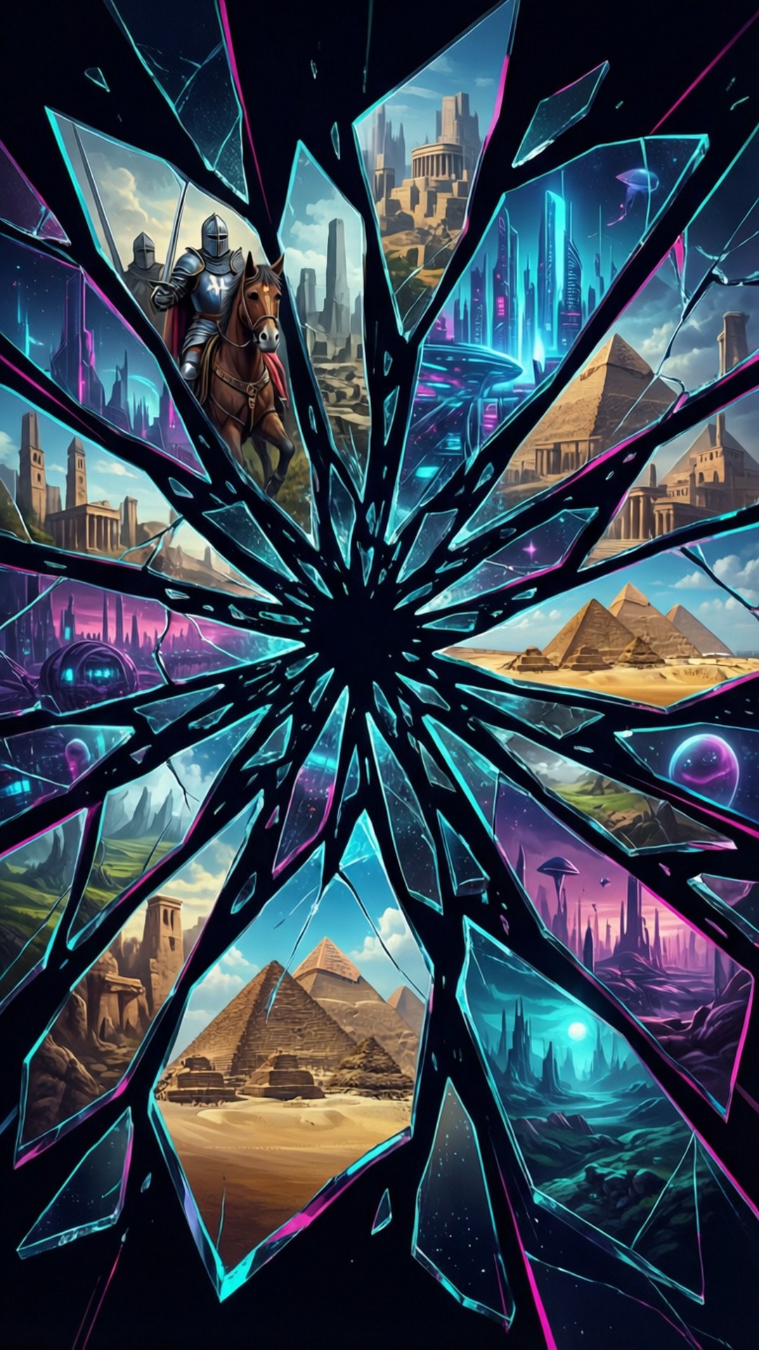 Shattered Time Portal by Wallpapers.art Studio