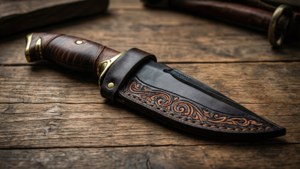 Sheathed Leather Gacha Knife