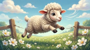 Sheep Jumping Fence