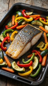 Sheet Pan Halibut Vegetables
