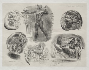 Sheet with Six Antique Medals