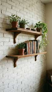 Shelved Brick Wall