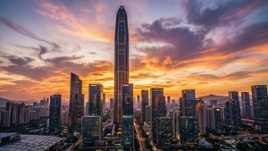 Shenzhen Sunset Skyline