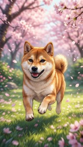 Shiba in Spring