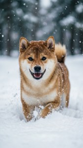Shiba Inu in Snow