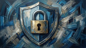 Shield and Lock Abstract