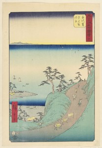 Shirasuka: View of Shiomizaka (Shirasuka, Shiomizaka fukei) from the Series 53 Stations of Tokaido