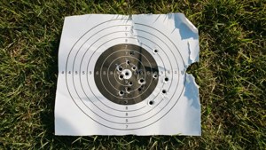 Shot-Up Paper Target