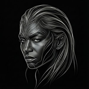 Shuri Line Art