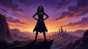 Shuri Silhouette at Sunset