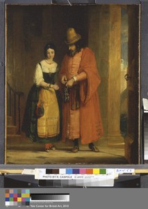 Shylock and Jessica from the 'Merchant of Venice,' II, ii