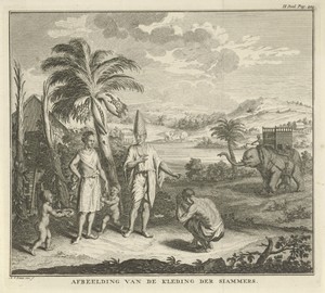 Siamees landschap met mensen